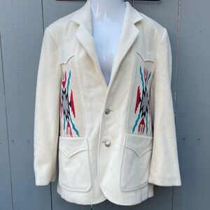 Vintage Mens Pioneer Wear Wool chimoyo Jacket